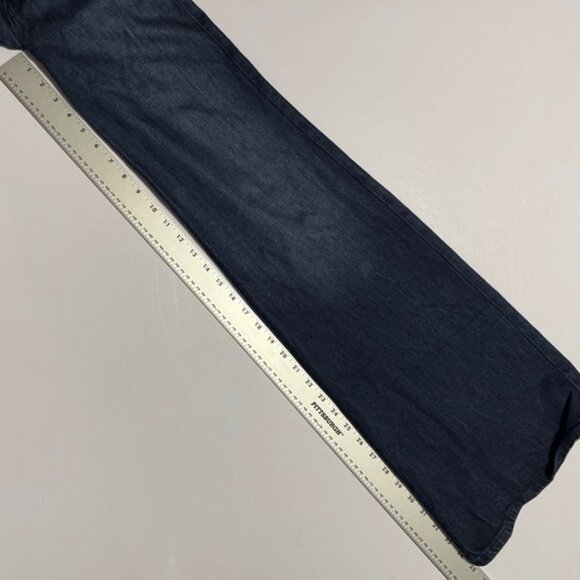 GOOD AMERICAN Good Waist Palazzo Wide Leg Dark Wash Denim Jeans Women 00 24 Tall - Picture 7 of 11